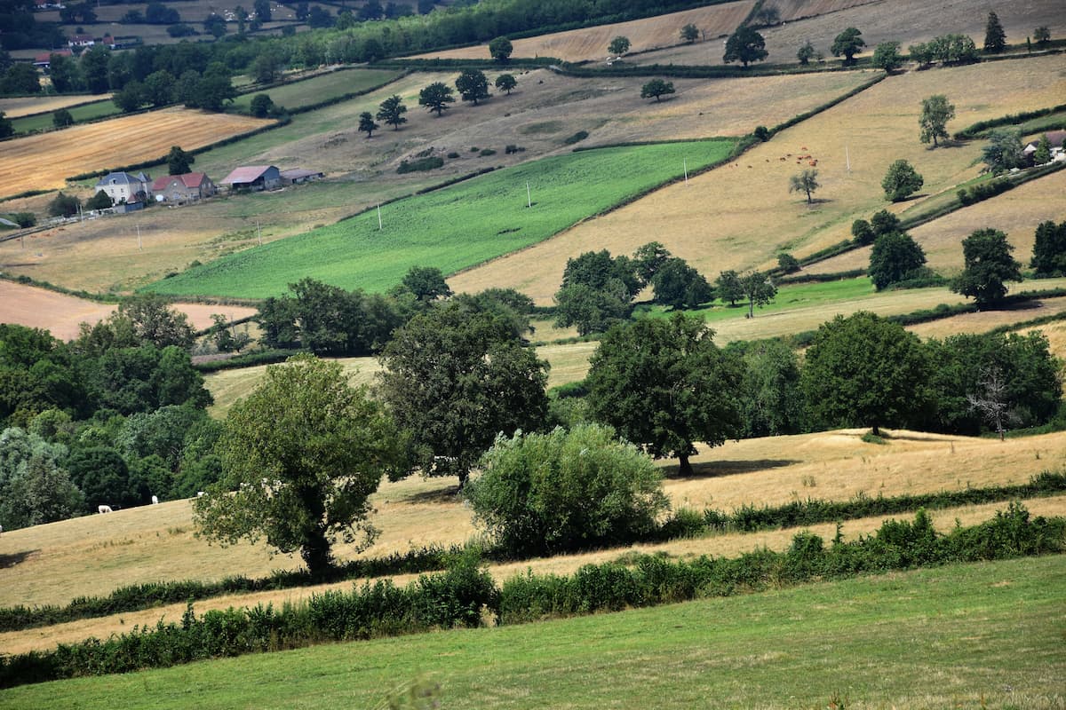 Campagne autour du village de Gourdon Bourgogne