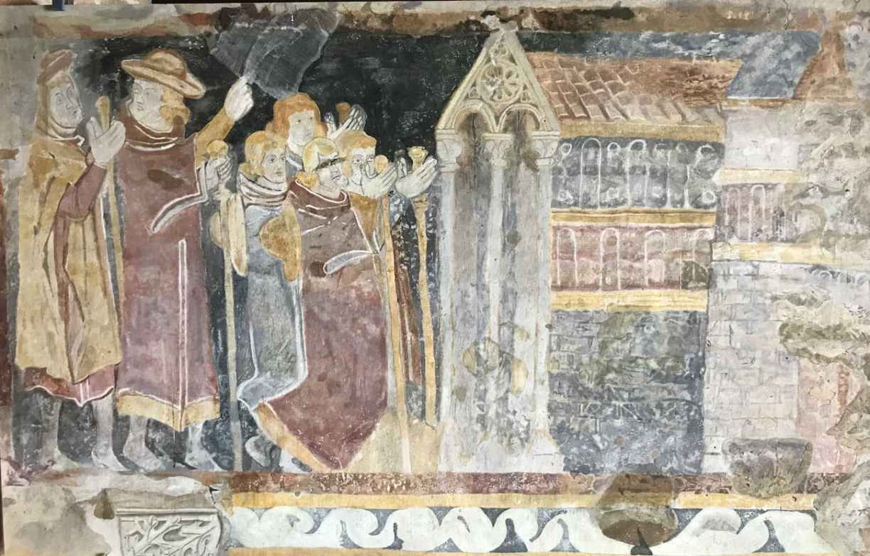 Bourgogne Brancion : fresques de la chapelle