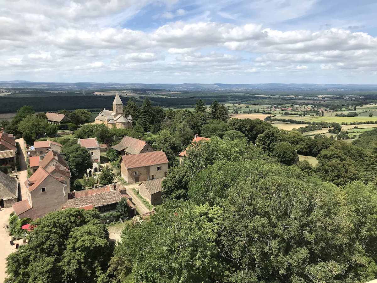 Bourgogne vue du chateau de Brancion