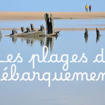 Normandie : plage d'Omaha Beach à marée basse