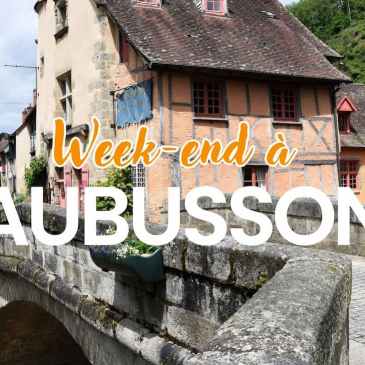 Pont et maisons du quartier de Terrade à Aubusson