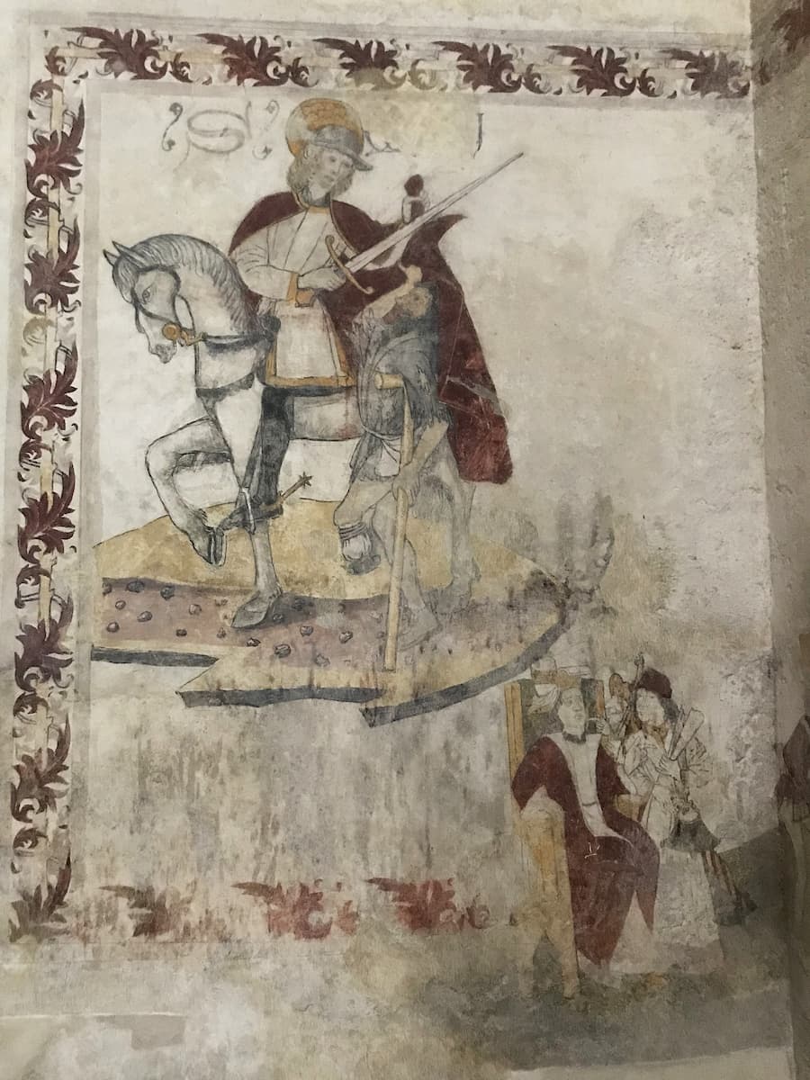 Fresque de l'église de Felletin dans la Creuse