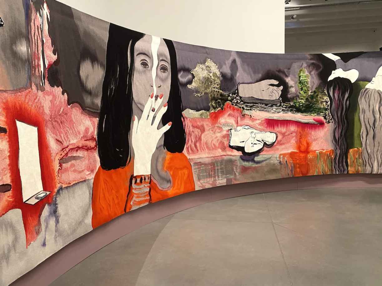 George, tapisserie inspirée de l’œuvre de Françoise Pétrovitch en hommage à George Sand

