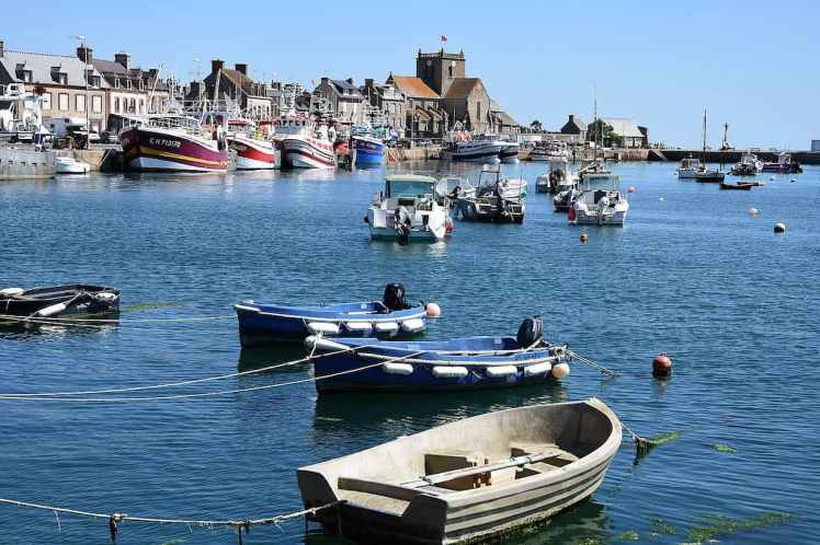 Barfleur : le port à marée haute