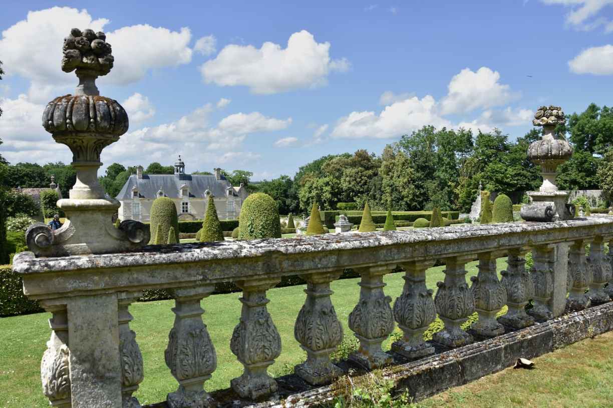 Balustrades des jardins de Brécy en Normandie 