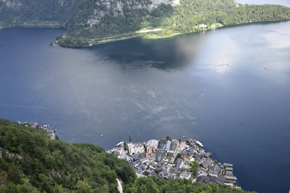 Autriche Hallstatt vue depuis la plateforme UNESCO