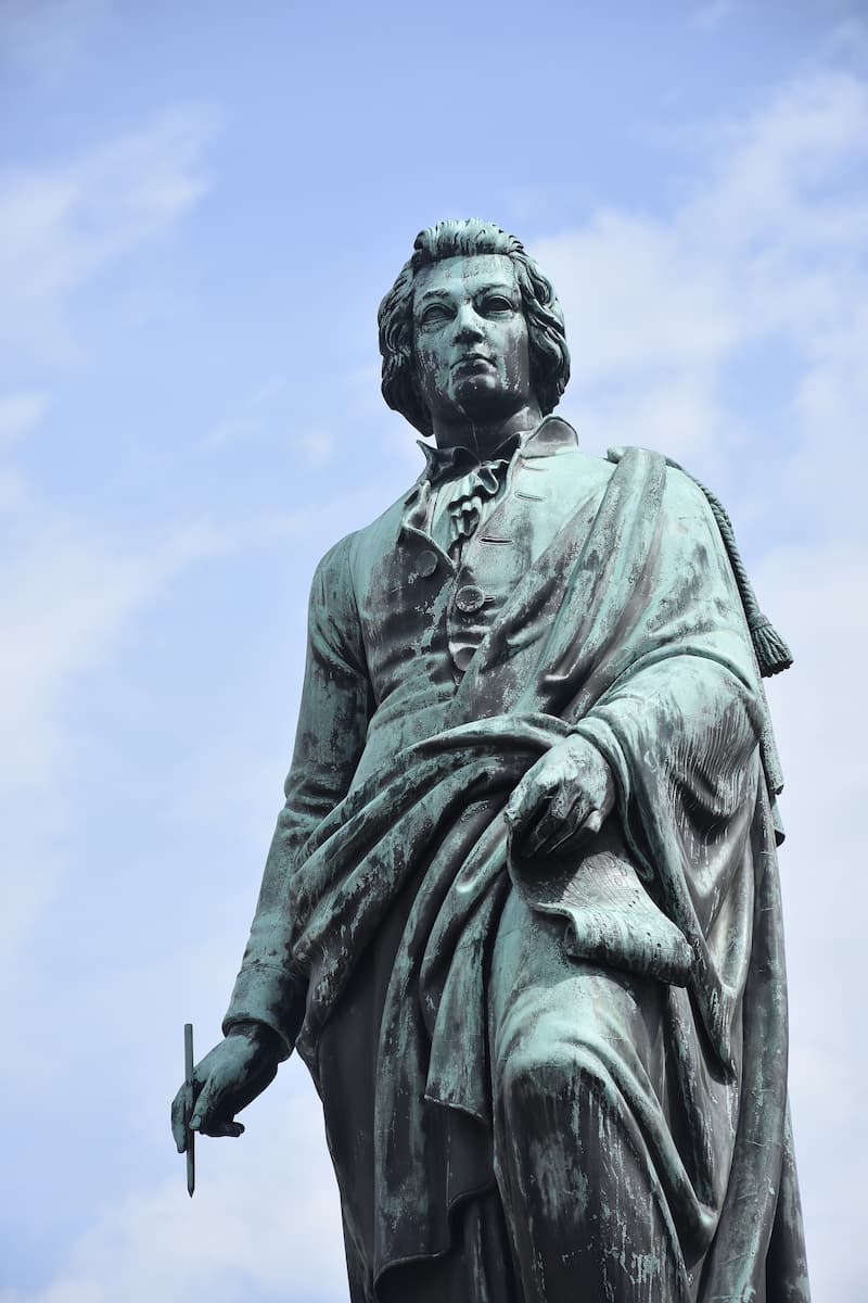 Autriche : statue de Mozart à Salzburg