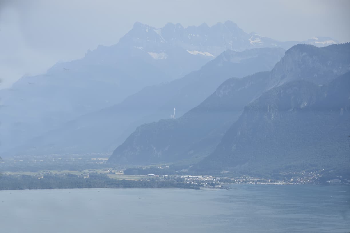 Suisse Vevey vue du Mont-Pelerin