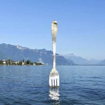 Vevey : le lac de Genève et sa fourchette