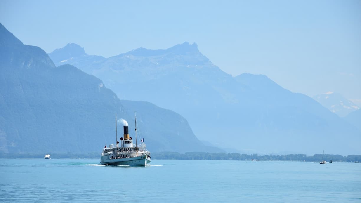 Vevey lac de Genève en Suisse