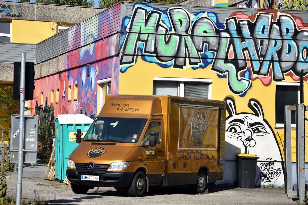 Street art port de Linz Autriche 