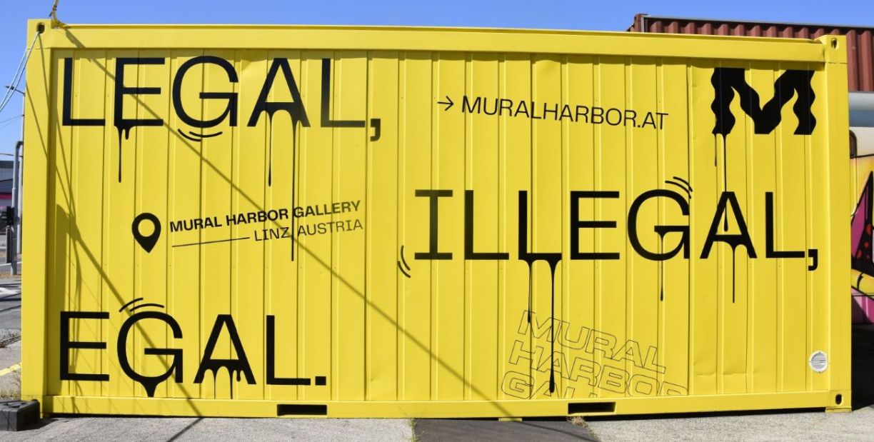 Autriche Container tagué du port de Linz