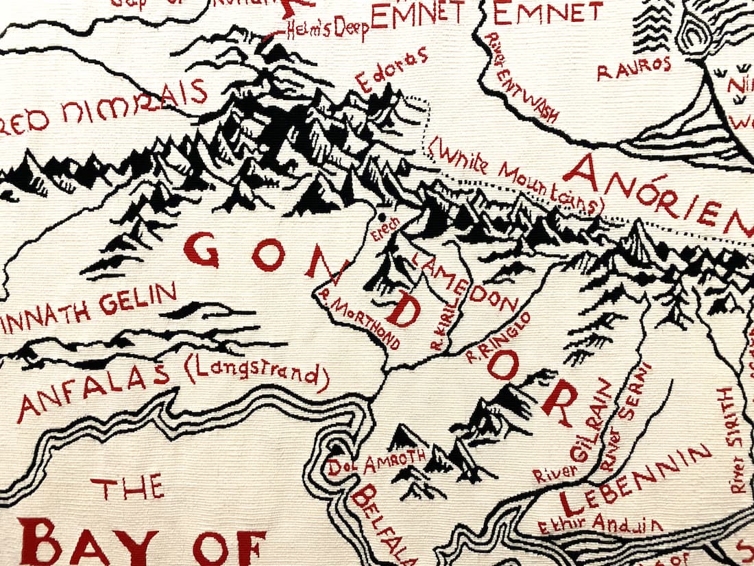 Aubusson tapis la terre du Milieu Tolkien Creuse