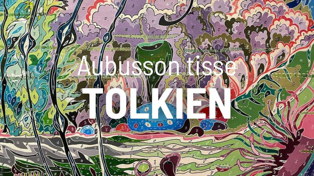 Tapis représentant la Terre du Milieu dans l’exposition Tolkien
