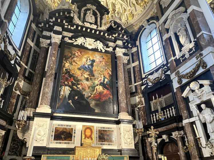 Tableau de Rubens sur le retable de Saint-Charles Borromée d'Anvers