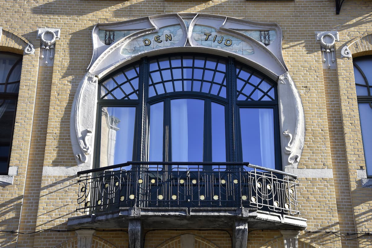 Belgique Fenêtre Art Nouveau à Zurenborg à Anvers