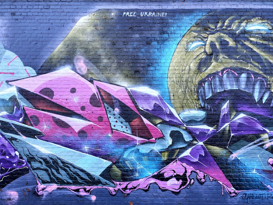 Street art et guerre en Ukraine à la Zomerfabriek Anvers Belgique