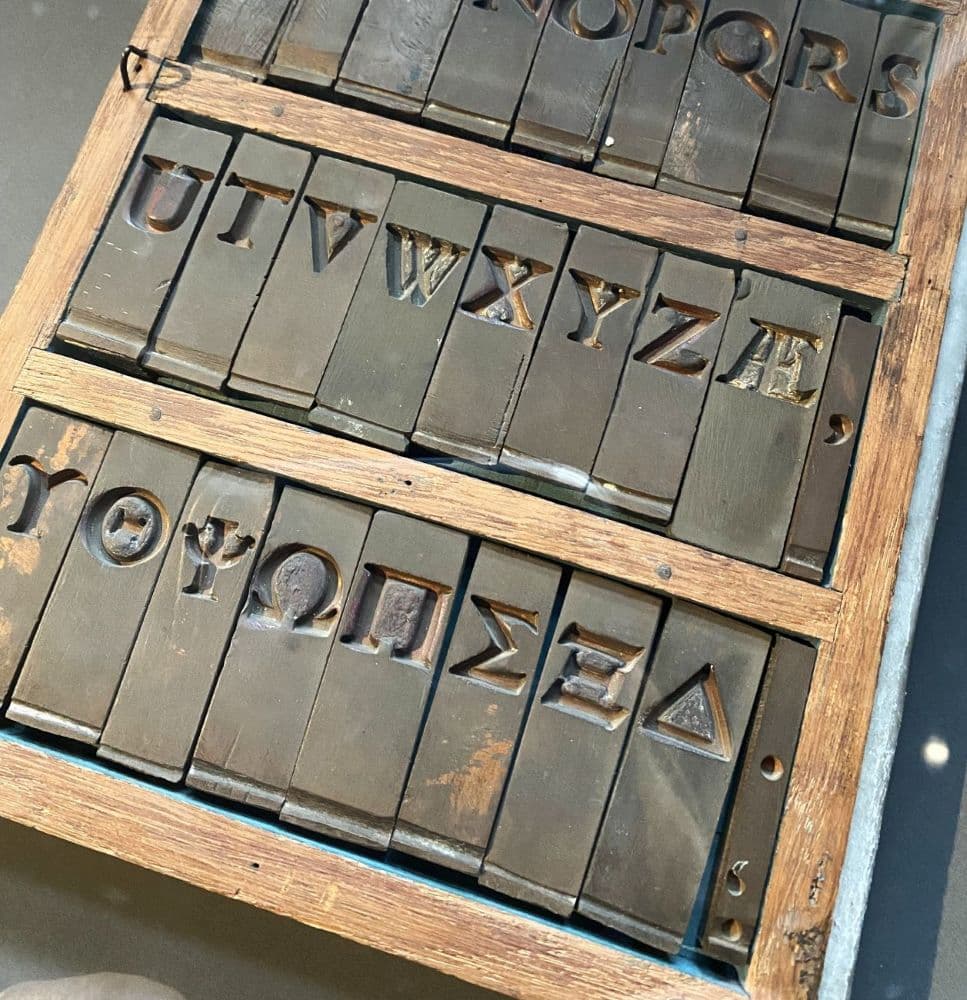 Lettres d'imprimerie du musée Plantin Moretus