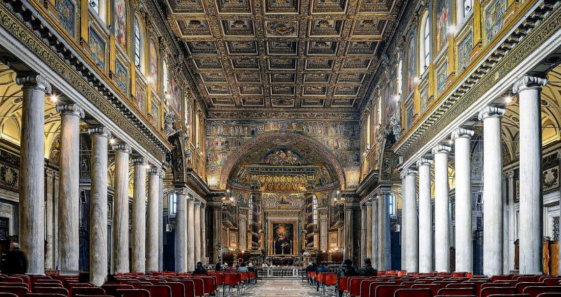 Nef de l'église Santa Maria Maggiore de Rome