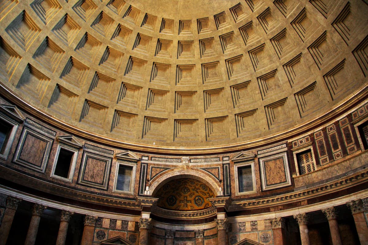 Coupole à caissons du Panthéon de Rome