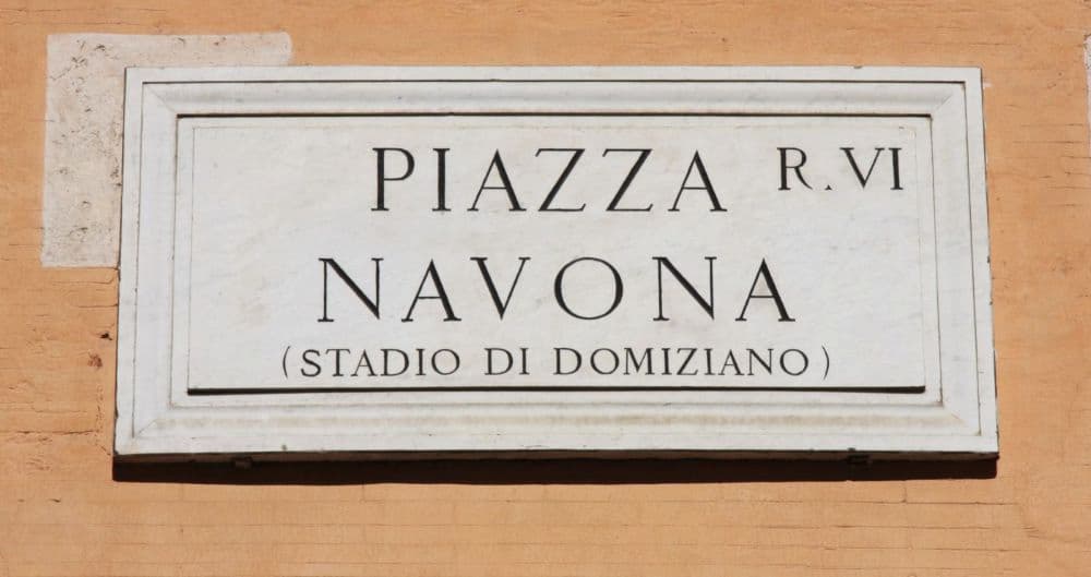 Rome Plaque : place Navone (Stade de Domitien)