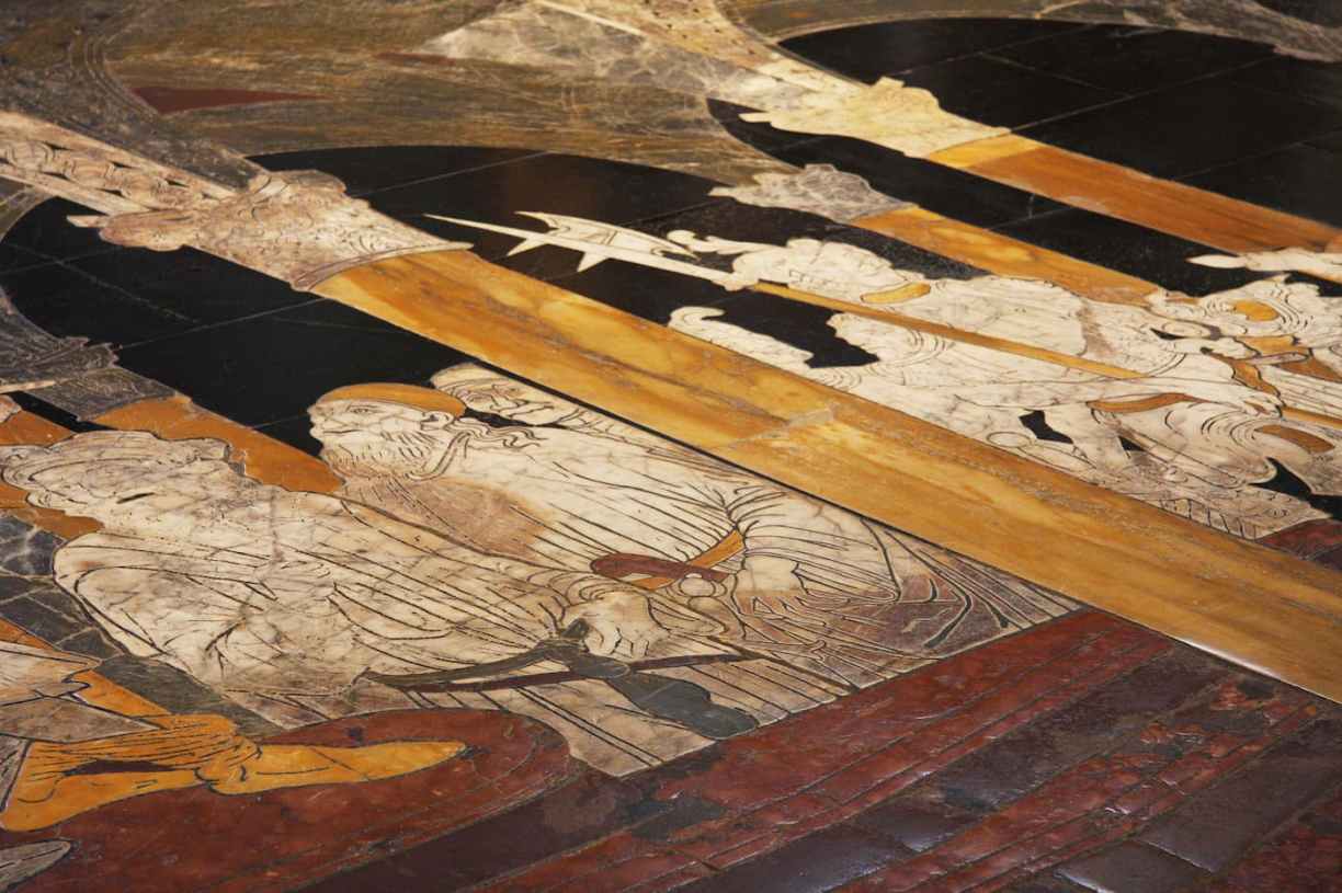 Sol de marbre cathédrale de Sienne en Toscane