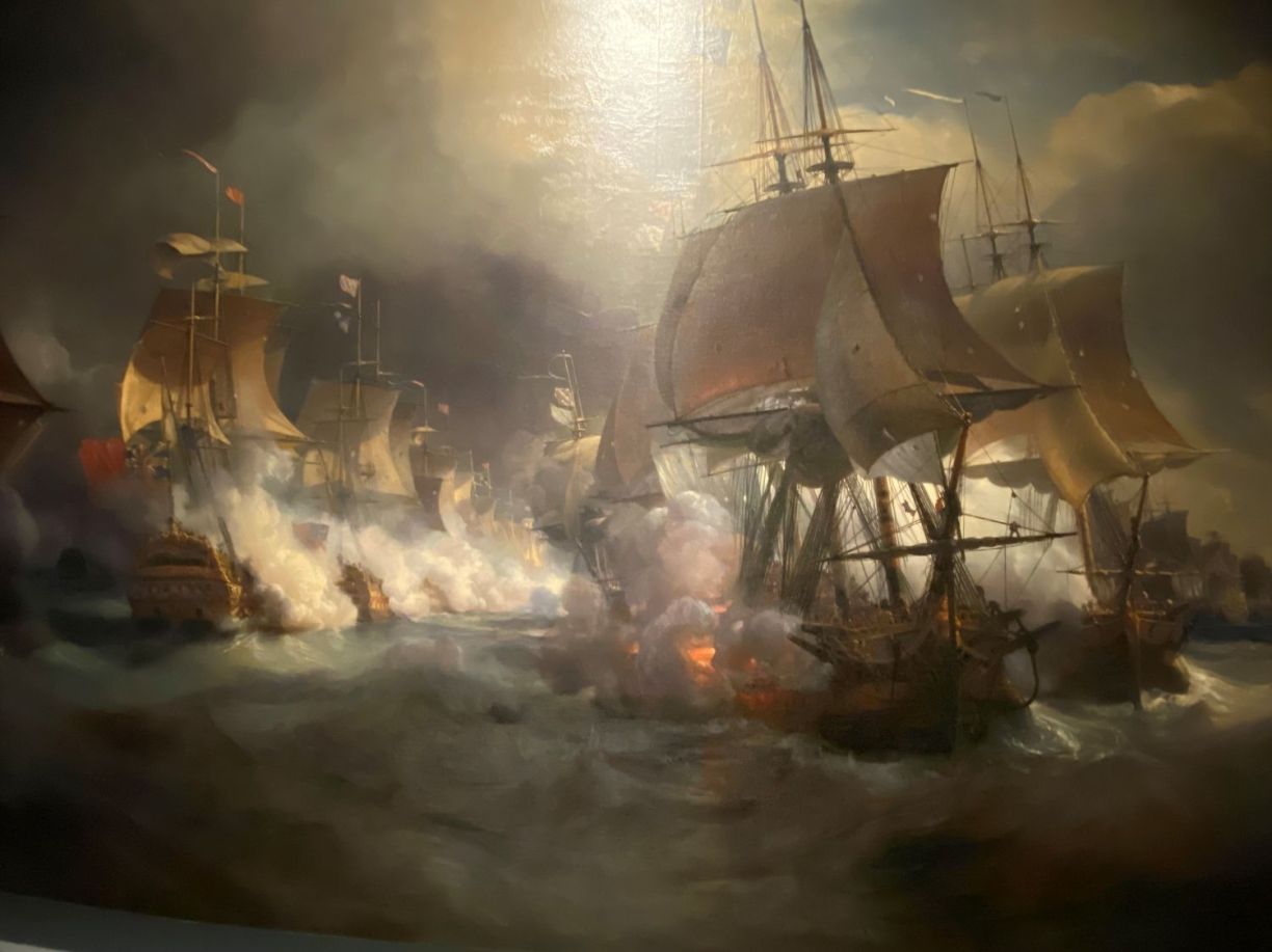 Paris - Musée de la Marine : peinture de Marine bataille navale