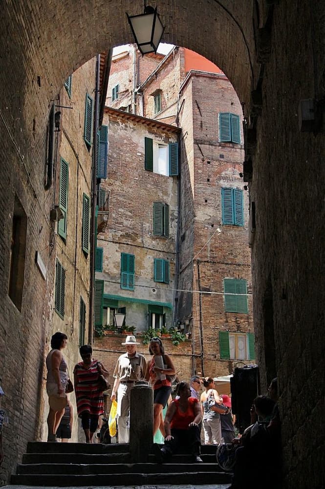 Italie Sienne, rue du centre historique