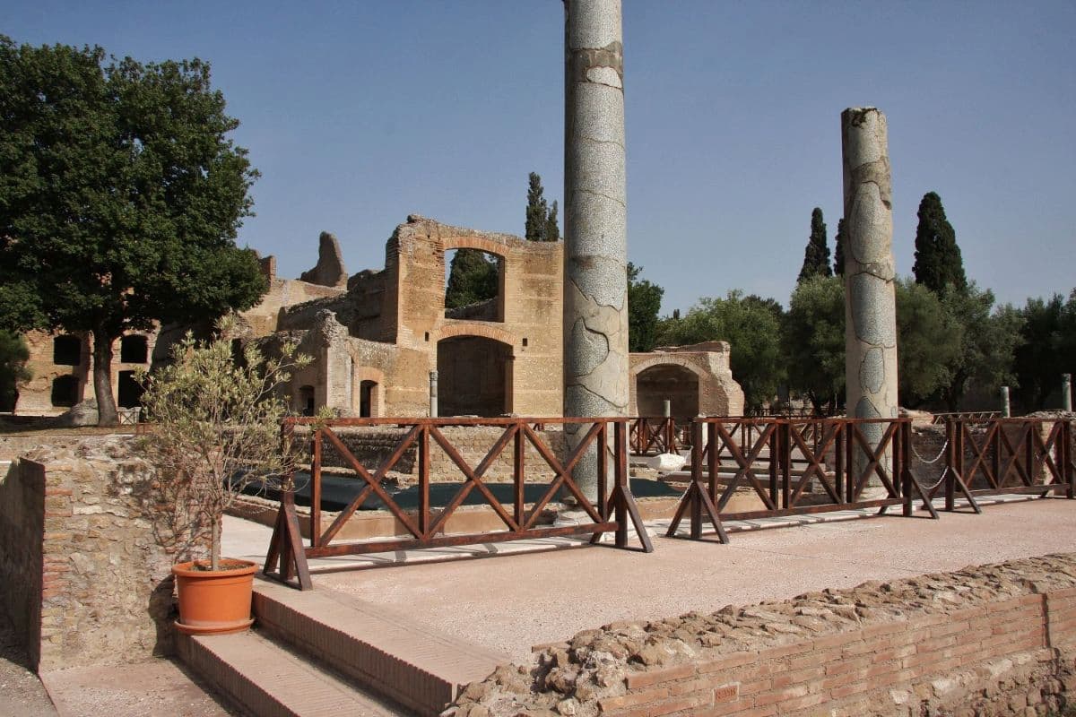 Rome Villa Adriana à Tivoli, vestiges des thermes