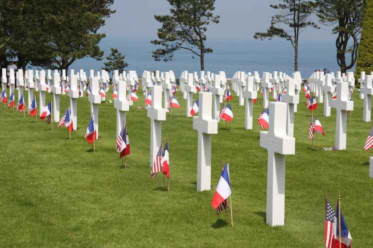Normandie : cimetière militaire de Colleville à Omaha Beach