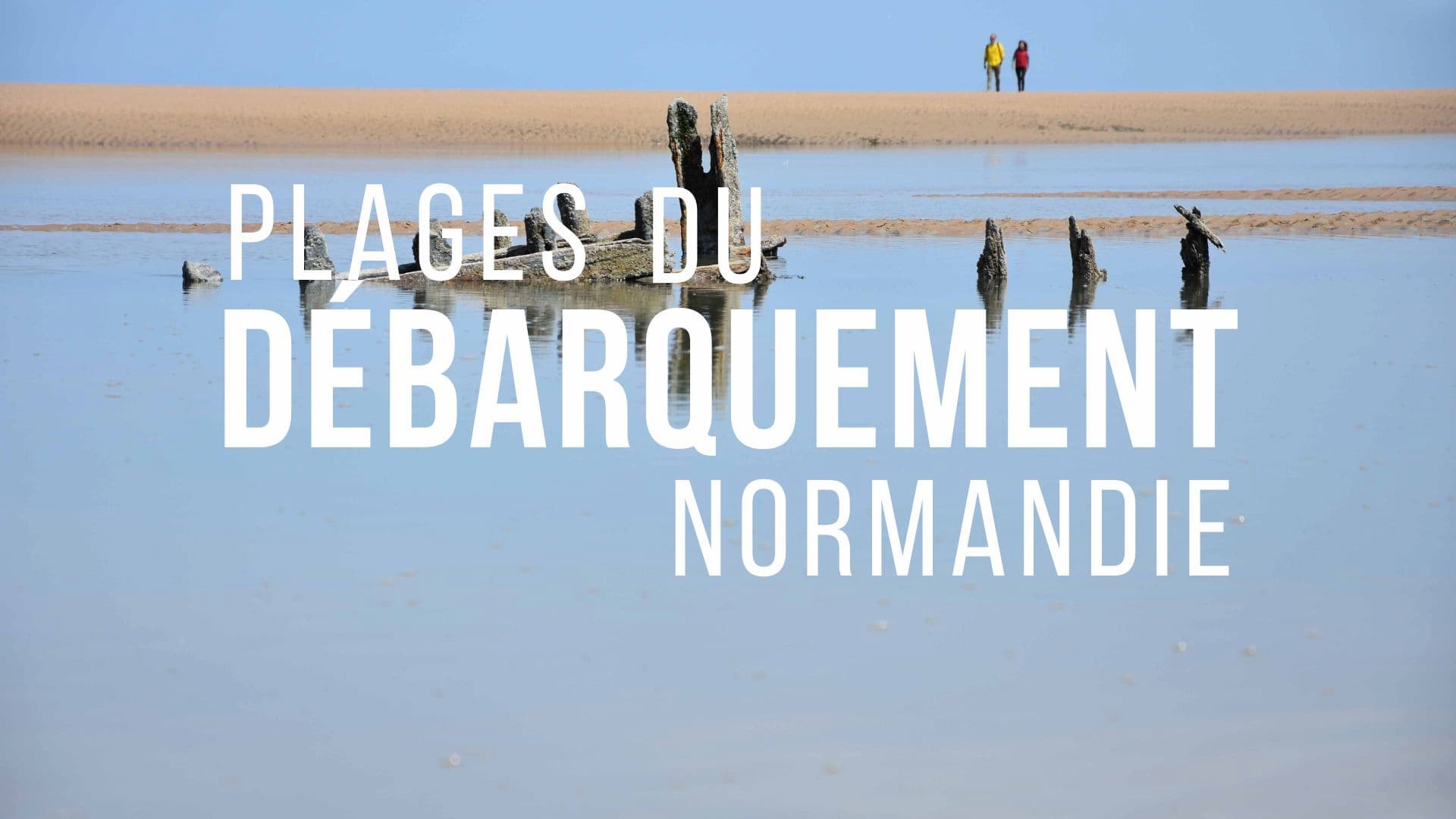 Normandie : plage d'Omaha Beach à marée basse
