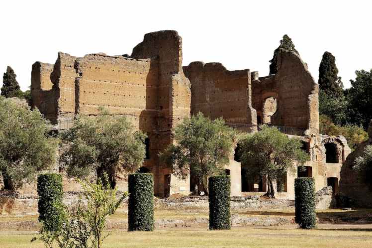 Rome Tivoli la villa Adriana au milieu des oliviers