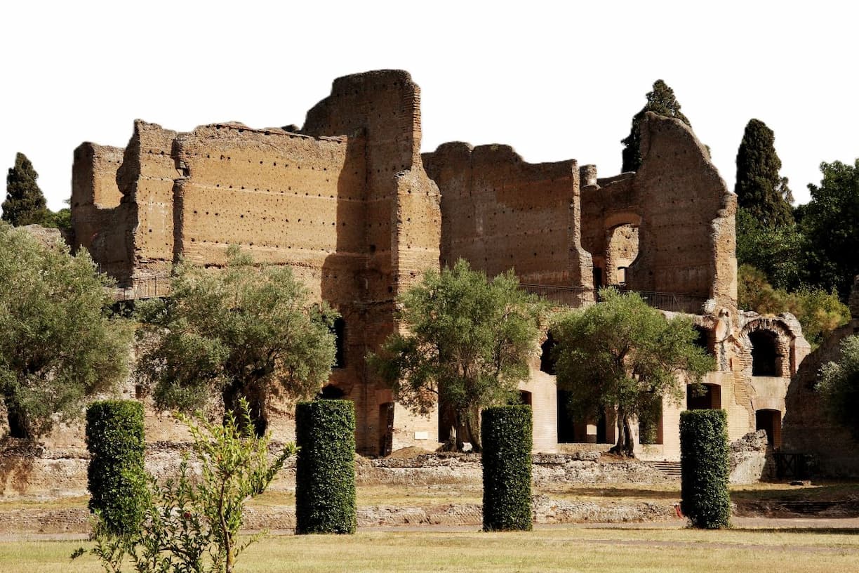 Rome Tivoli la villa Adriana au milieu des oliviers