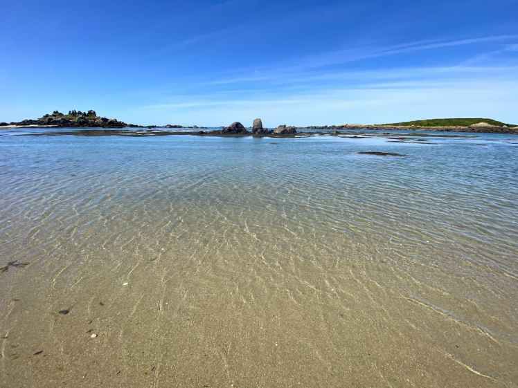 Normandie : Archipel de Chausey à marée basse