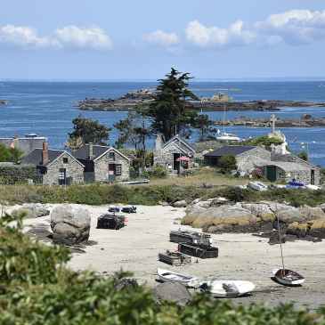 Village des Blainvillais de Chausey vu de l'église