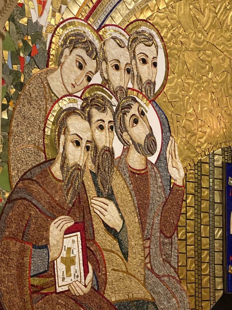 Mosaïques de l'église de Gijon Asturies Espagne