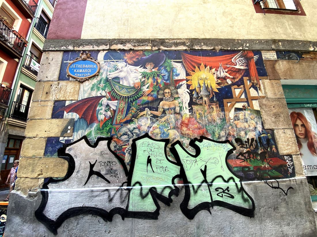 Espagne Bilbao Las 7 calles, street art dans les vieilles rues