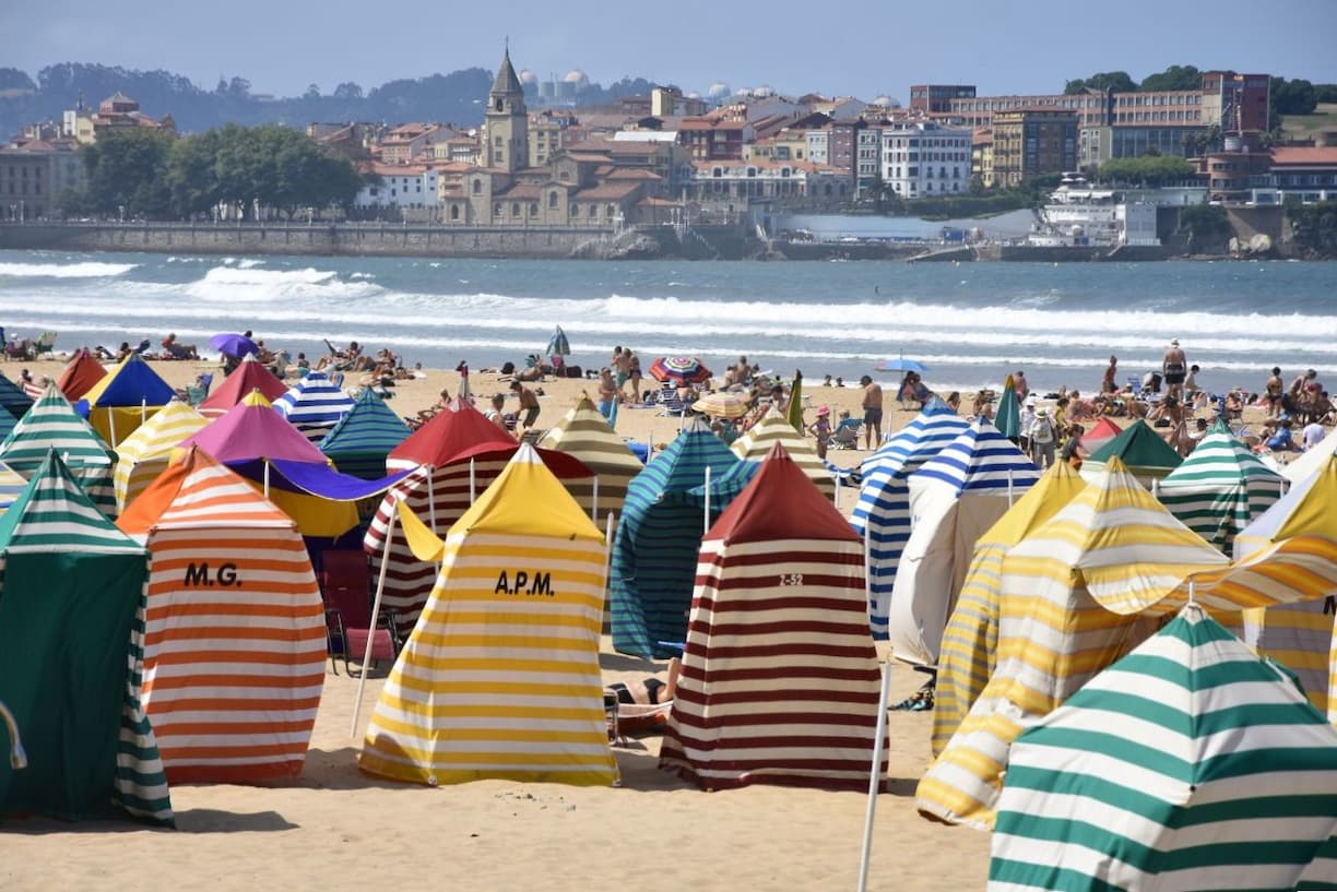 Espagne Asturies plage de Gijon