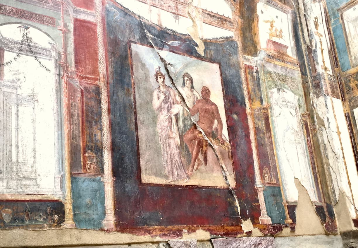 Naples Peinture de la maison des Augustes à Herculanum