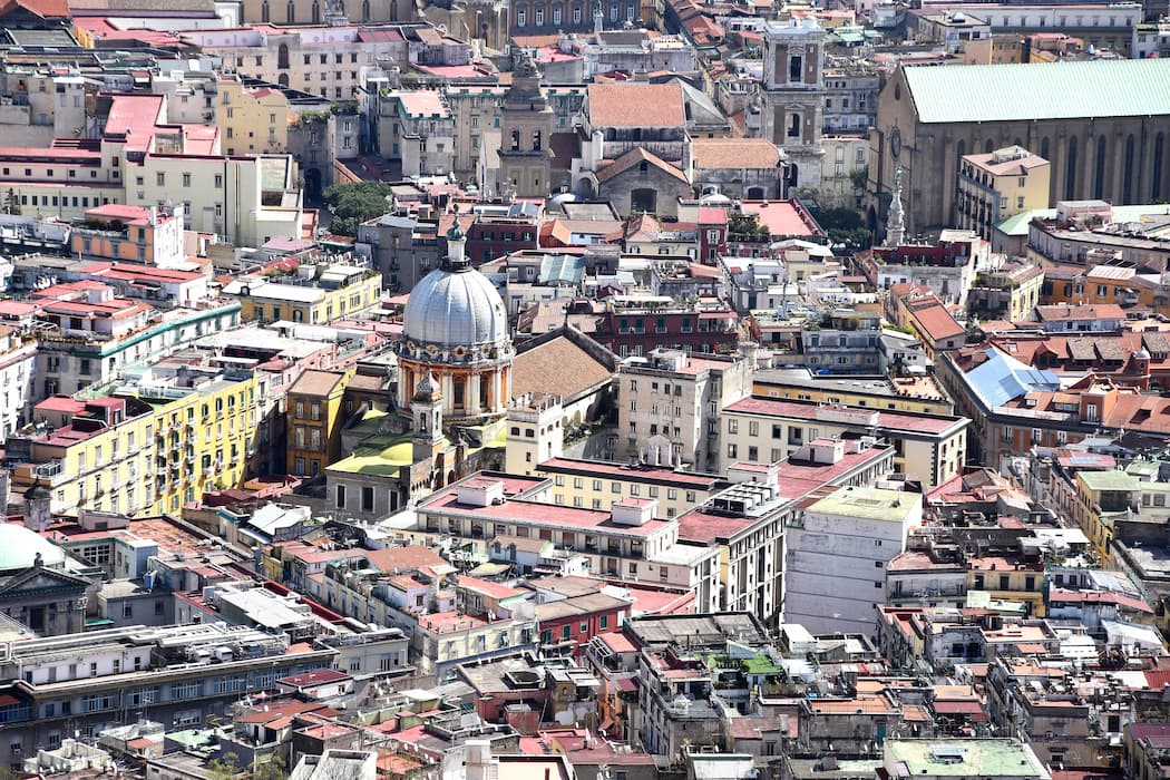 Ville de Naples vue du Vomero
