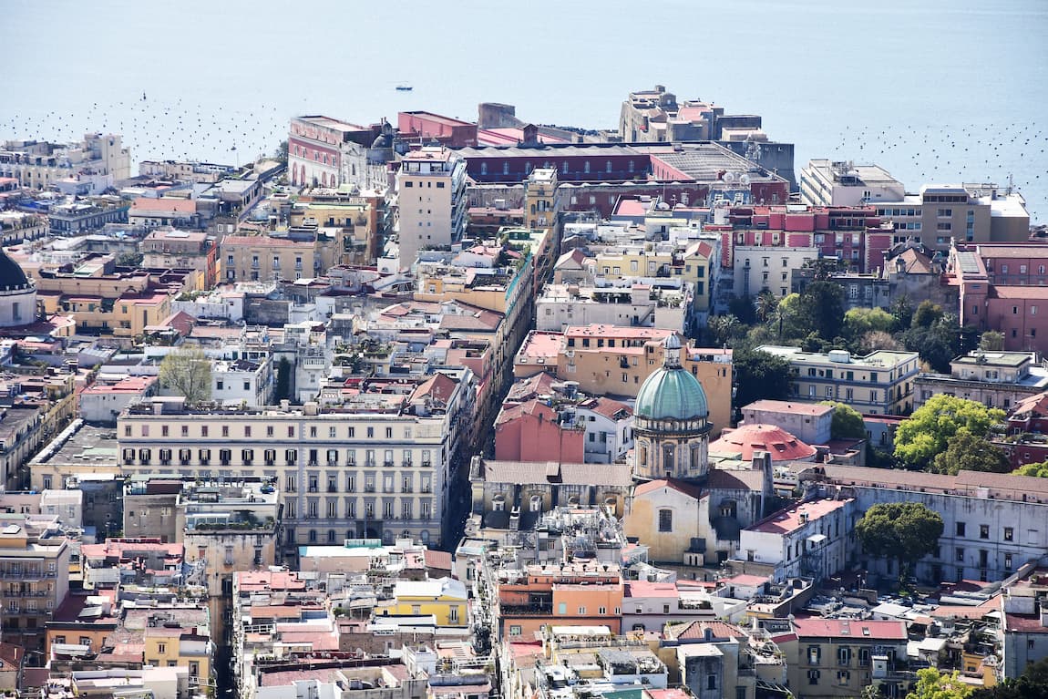 Naples vue de la forteresse Castel Sant'Elmo