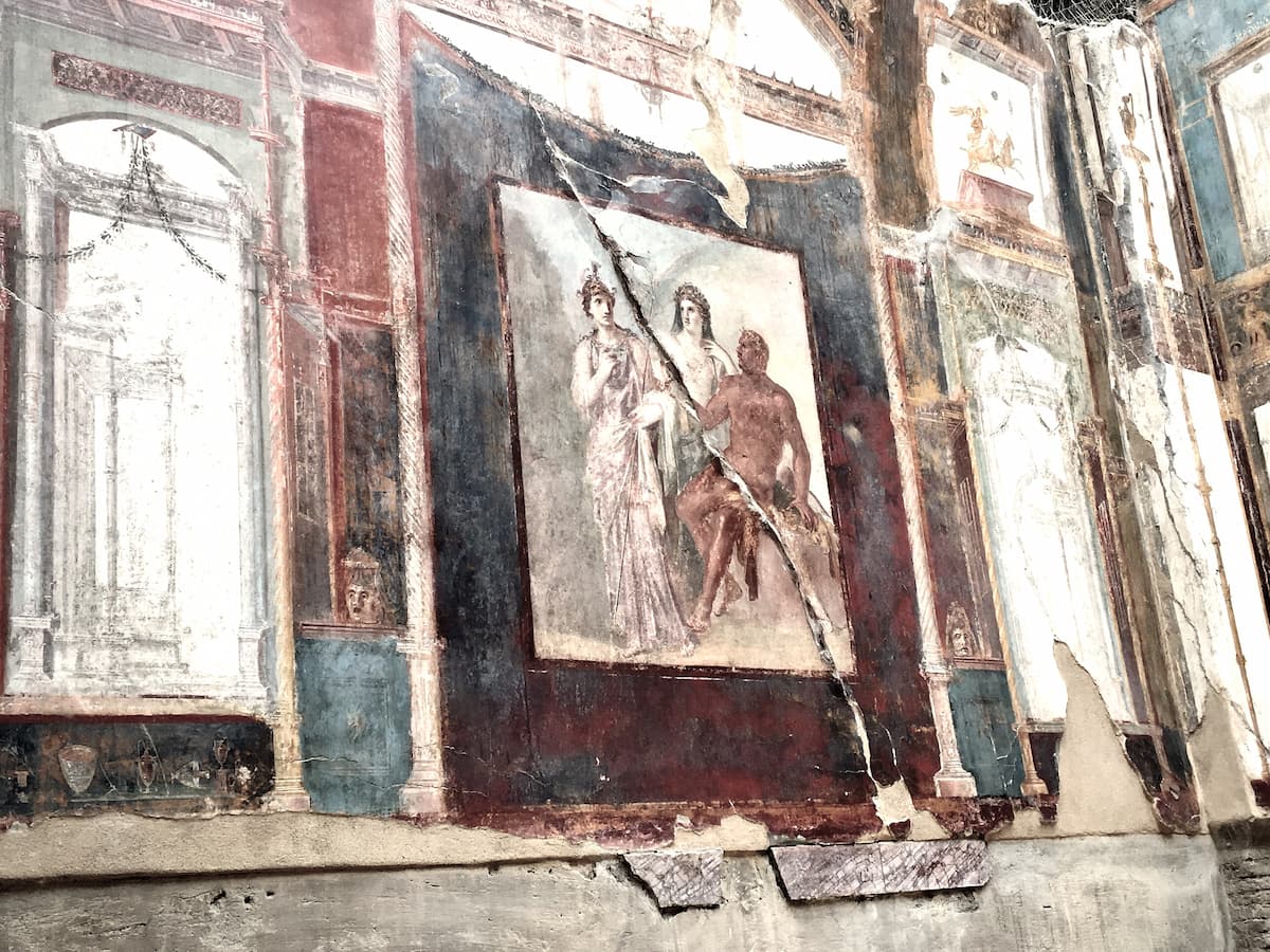 Naples Peinture de la maison des Augustes à Herculanum