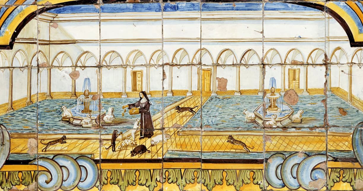 Faïences du cloître Santa Chiara à Naples