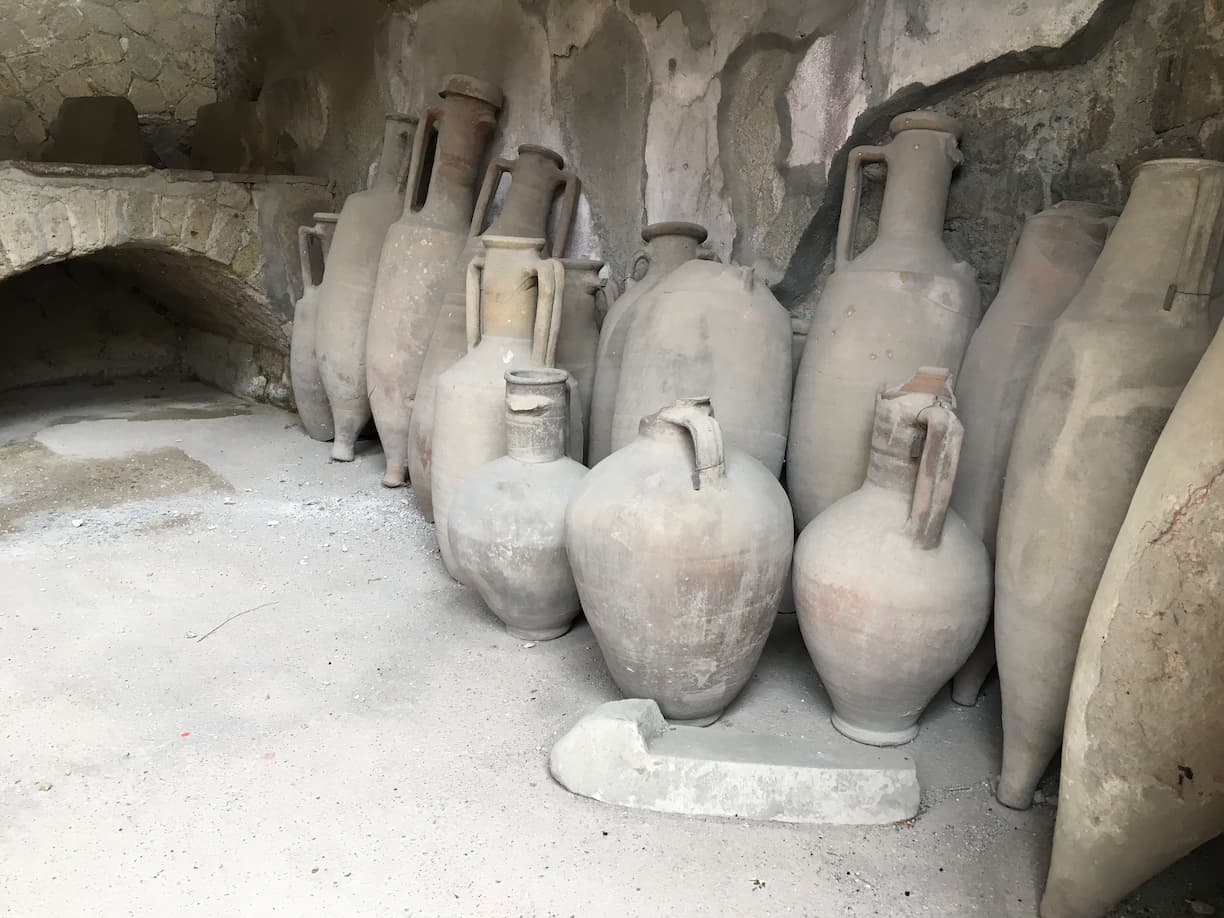Herculnum amphores à vin Naples 