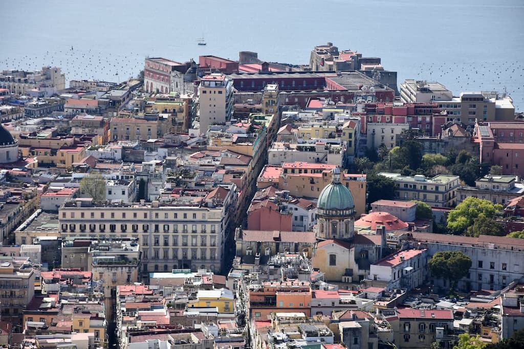 Naples vu de la forteresse Castel Sant'Elmo