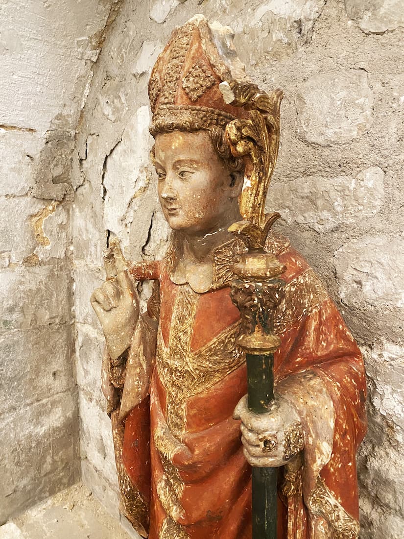 Église de Saint-Wandrille statue du XVe siècle