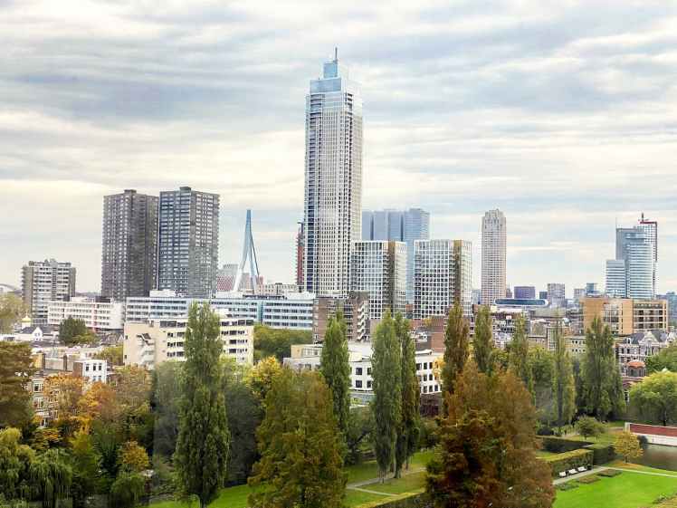 Terrasse panoramique du Depot Boijmans Van Beuningen avec vue sur Rotterdam