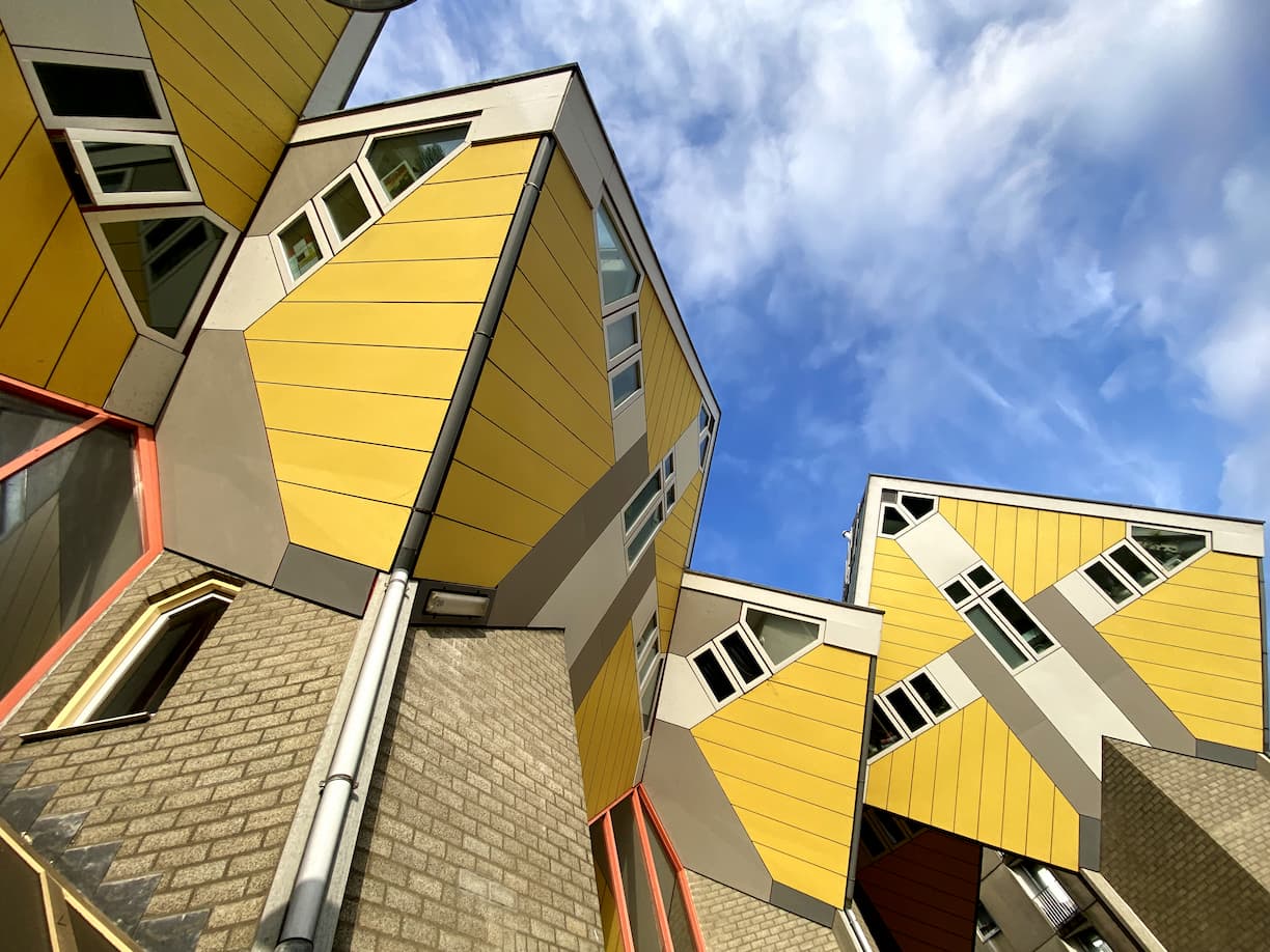 Rotterdam Maisons en forme de cubes inclinés