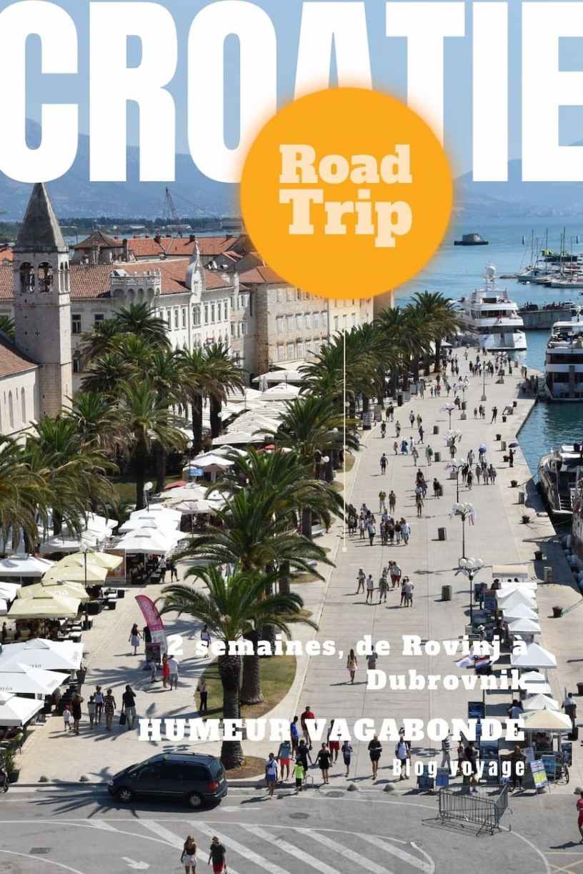 Épingle Pinterest présentant notre road trip en Croatie