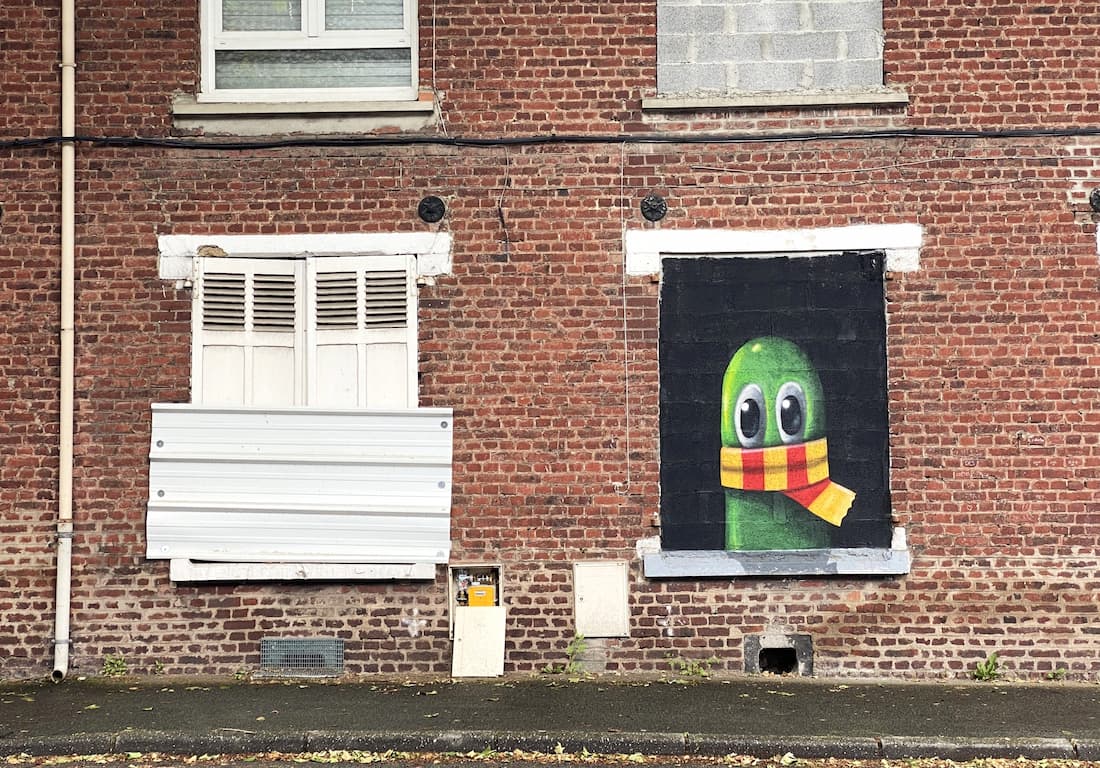 Œuvre de street art sur la mémoire minière à Lens 